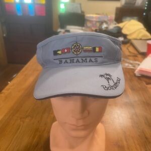 Bahamas Embroidered Blue Visor Hat
